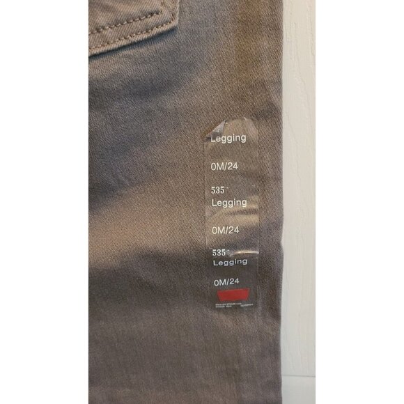NEW Levi's 535 Legging Skinny Stretch Gray Denim Jeans Women's Size 0M 24 x 32 - Picture 8 of 13